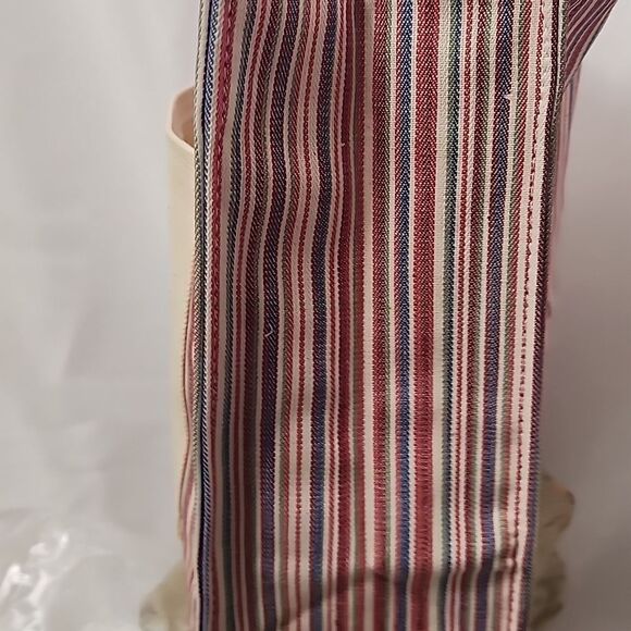 Longaberger Floral Embroidered Striped Botanical Day Small Tote Bag Cottage Core - Picture 4 of 8